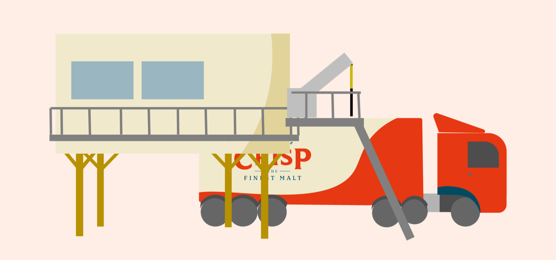 Illustration of a Crisp Lorry