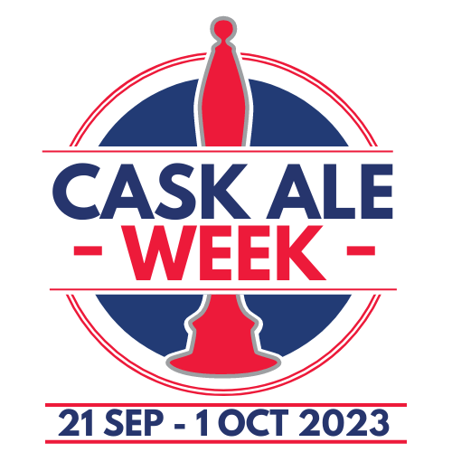 Cask Ale Week 2023 logo with the dates 21st of September to the 1st October